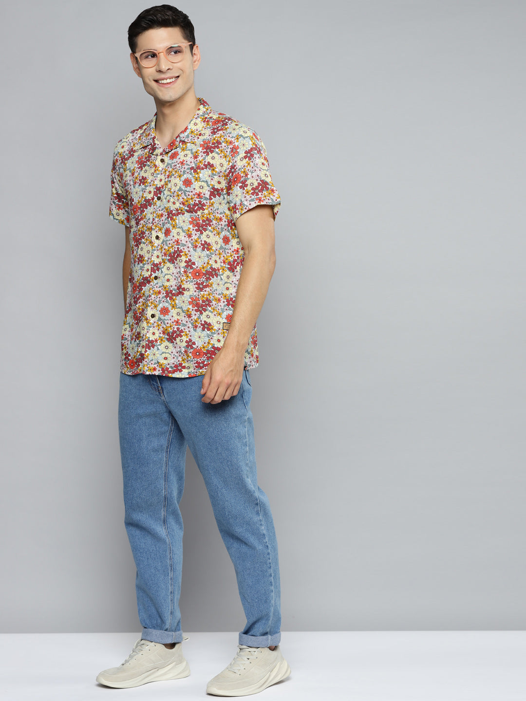 DENNISON Men Multicoloured Smart Floral Printed Casual Shirt