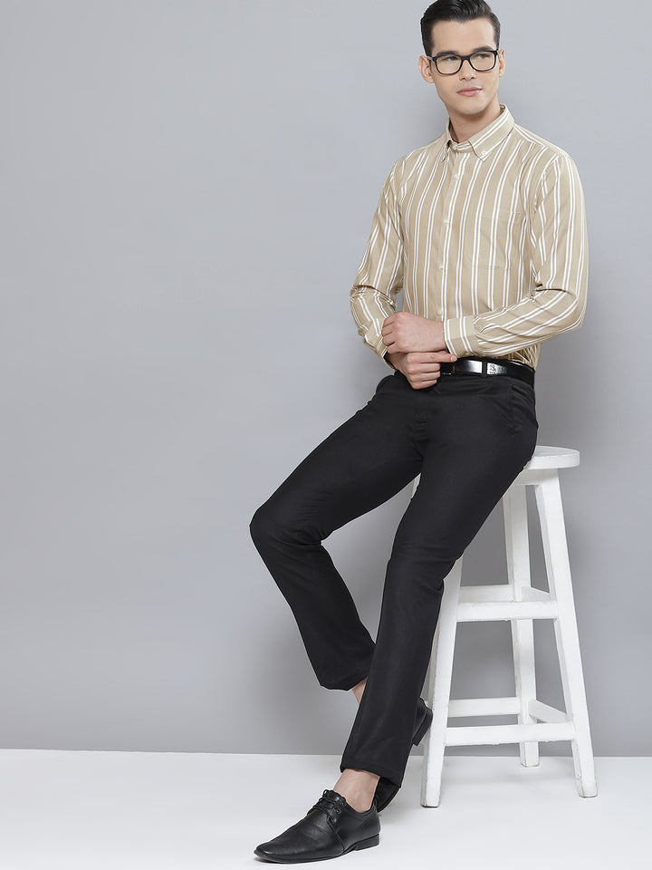 Men Smart Striped Cotton Formal Shirt