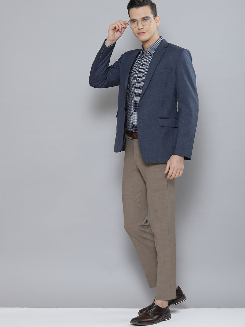 Men Smart Shepherd Checked Cotton Formal Shirt