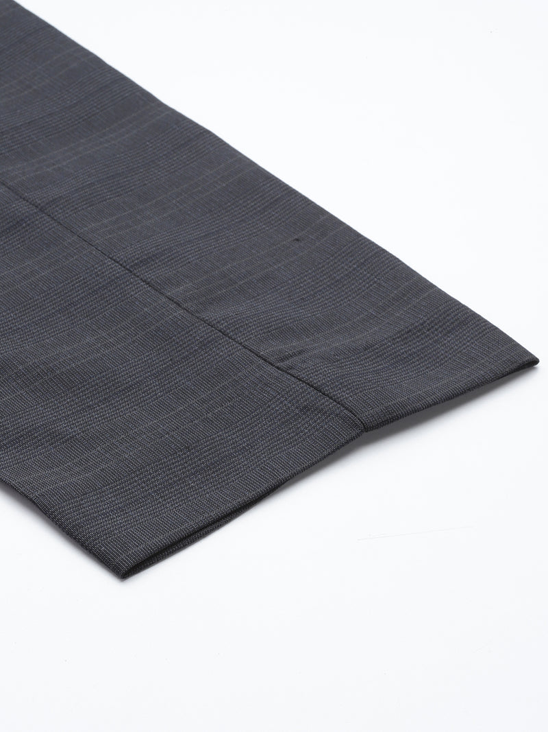 DENNISON Men Smart Self Design Tapered Fit Formal Trousers