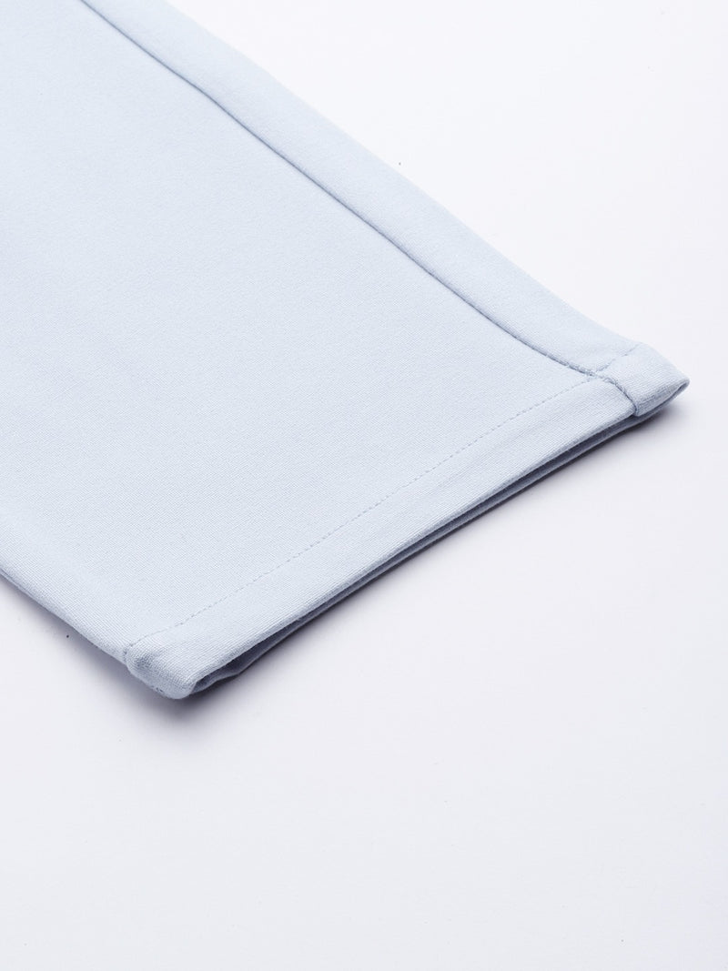 Blue: Wrinkle Free Stretchable Knitted Chinos