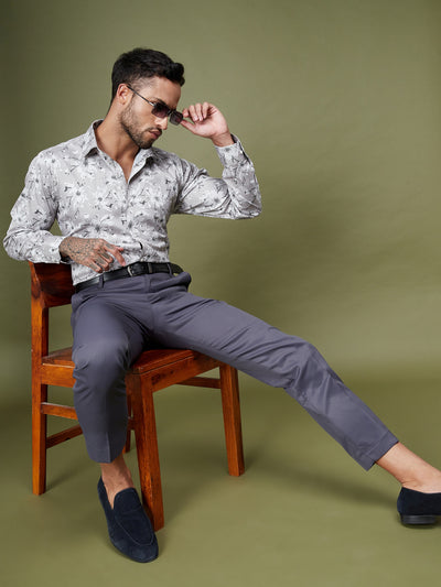 DENNISON Men Smart Mid-Rise Easy Wash Formal Trousers