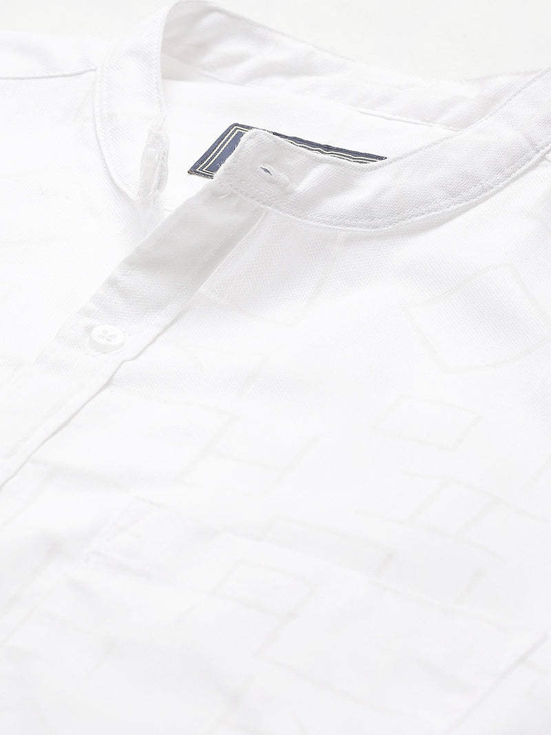 Men White Smart Slim Fit Solid Formal Shirt
