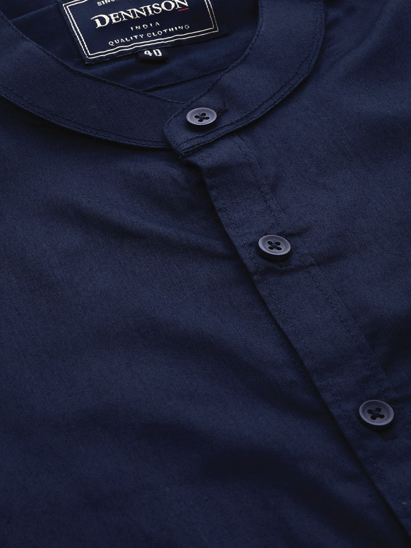 Navy Blue: Solid Formal Shirt