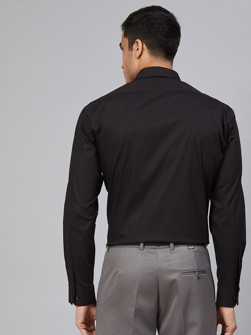 Black:  Water Stain Repellent Solid Formal Shirt
