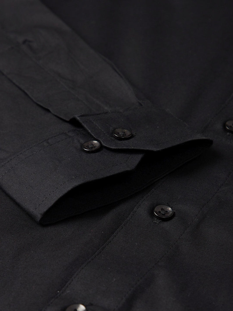 Black:  Water Stain Repellent Solid Formal Shirt