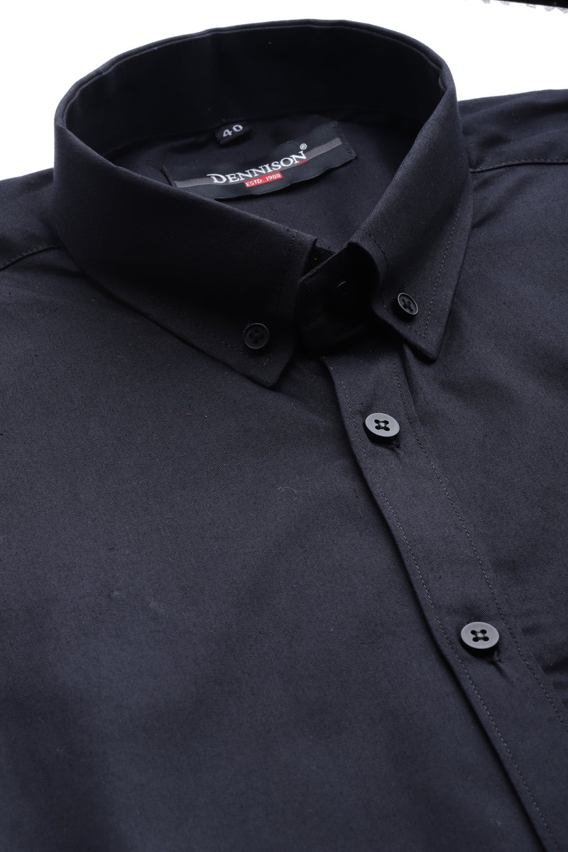 Men Black Smart Slim Fit Bio-Engineered Quick-Dry Odour-Free Formal Shirt