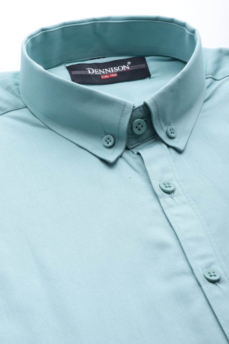 Men Green Smart Slim Fit Bio-Engineered Quick-Dry Odour-Free Formal Shirt