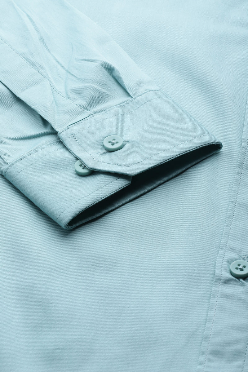 Men Green Smart Slim Fit Bio-Engineered Quick-Dry Odour-Free Formal Shirt