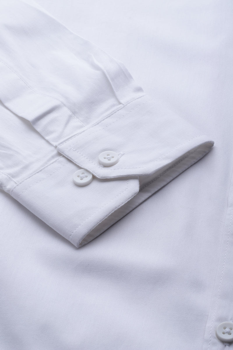 Men White Smart Slim Fit Bio-Engineered Quick-Dry Odour-Free Formal Shirt