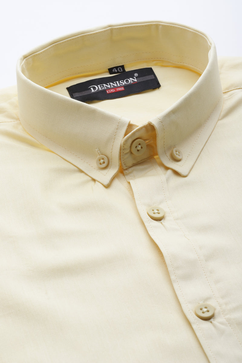 Men Yellow Smart Slim Fit Bio-Engineered Quick-Dry Odour-Free Formal Shirt