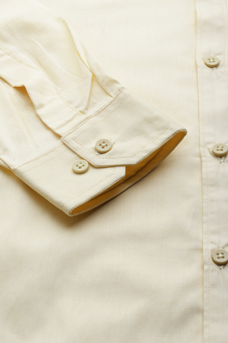 Men Yellow Smart Slim Fit Bio-Engineered Quick-Dry Odour-Free Formal Shirt