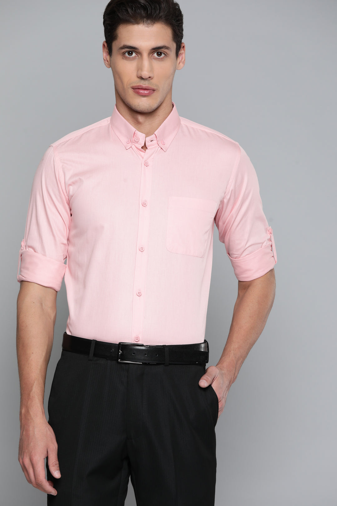 Men Pink Smart Slim Fit Bio-Engineered Quick-Dry Odour-Free Formal Shirt