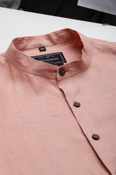 Pink:Full Sleeves Hemp Shirt