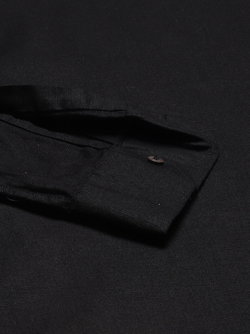 Men Black Comfort Fit Kurta