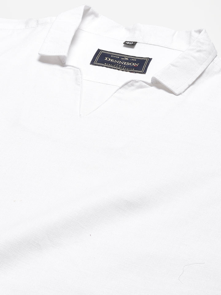 Men White Comfort Fit Kurta