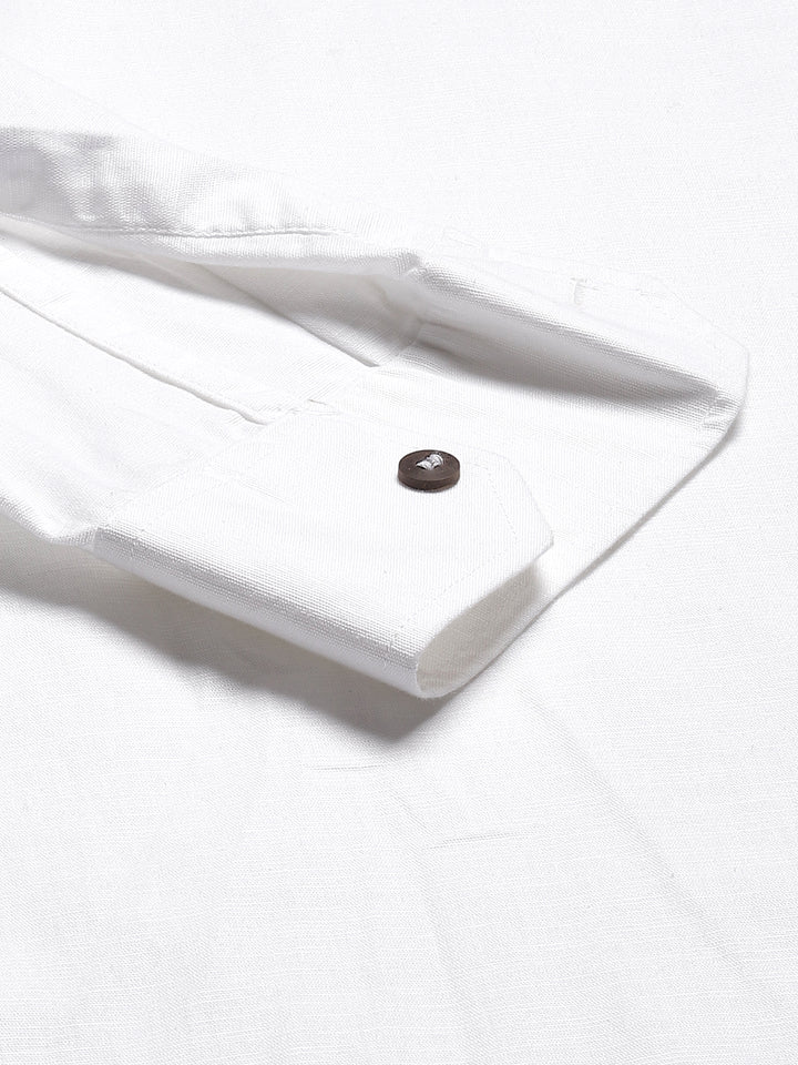 Men White Comfort Fit Kurta