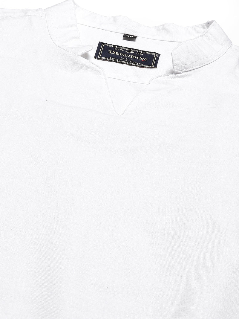 Men White Comfort Fit Kurta