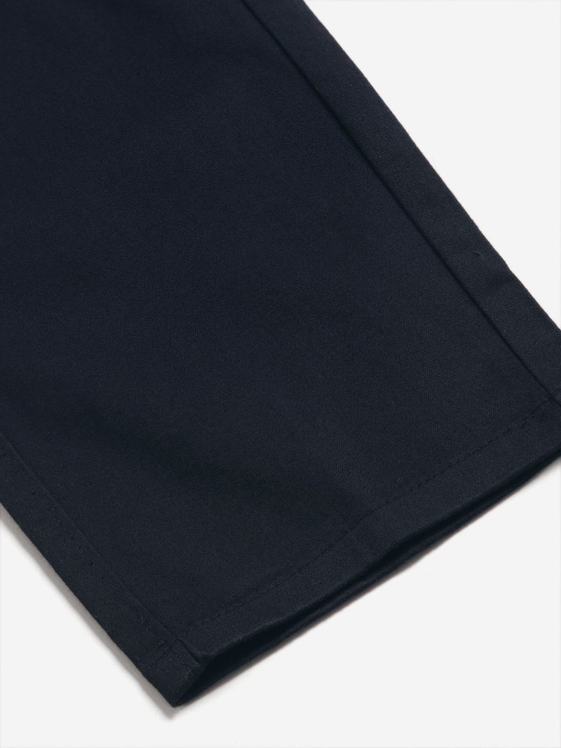 Men Navy Blue Smart Skinny Fit Solid Chinos