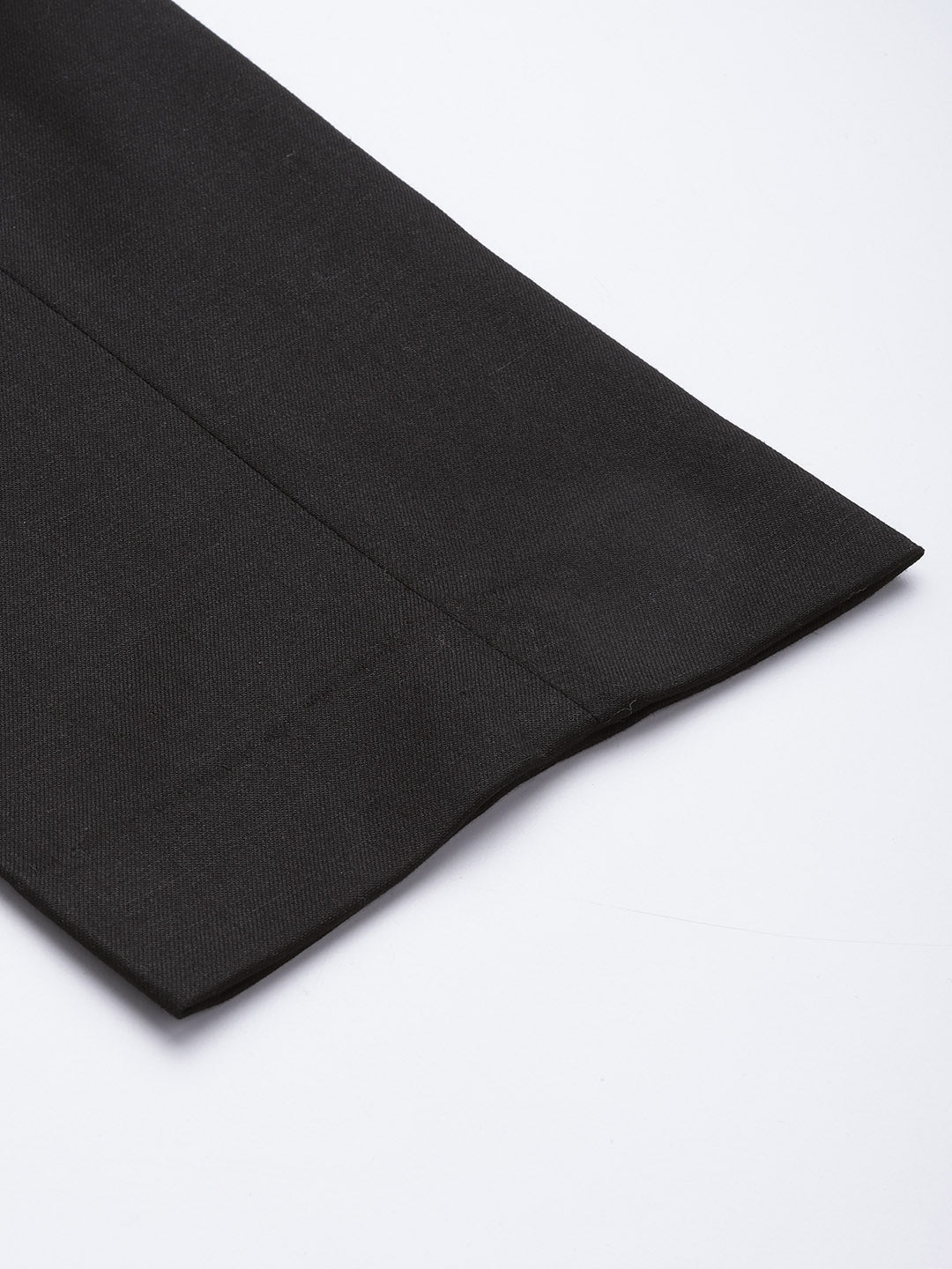 Men Black Smart Tapered Fit Formal Trousers