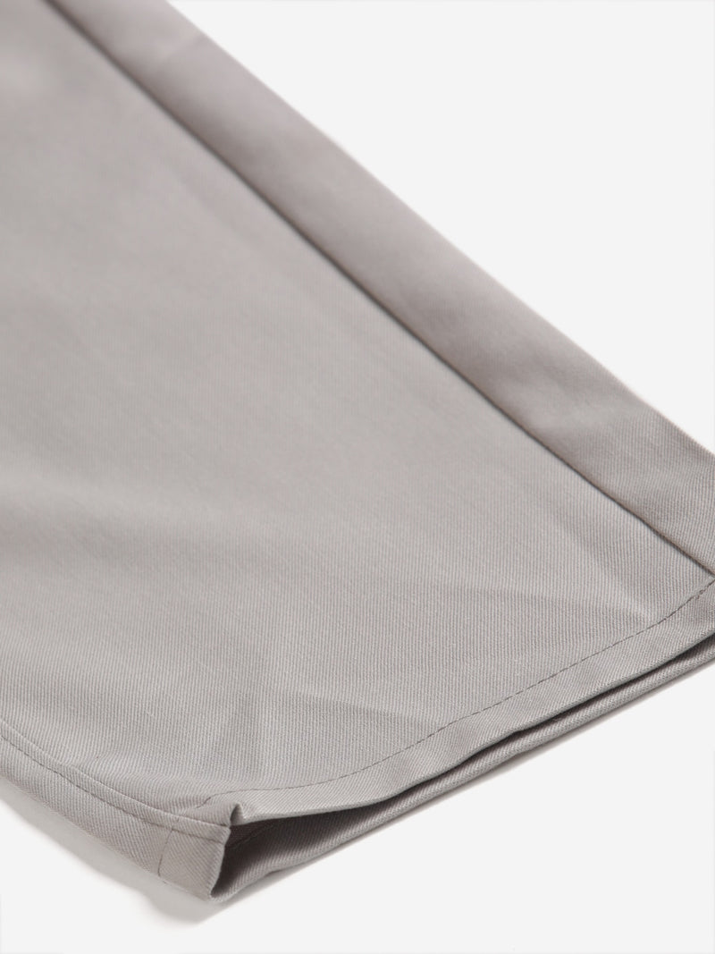 Men Grey Smart Tapered Fit Solid Regular Trousers