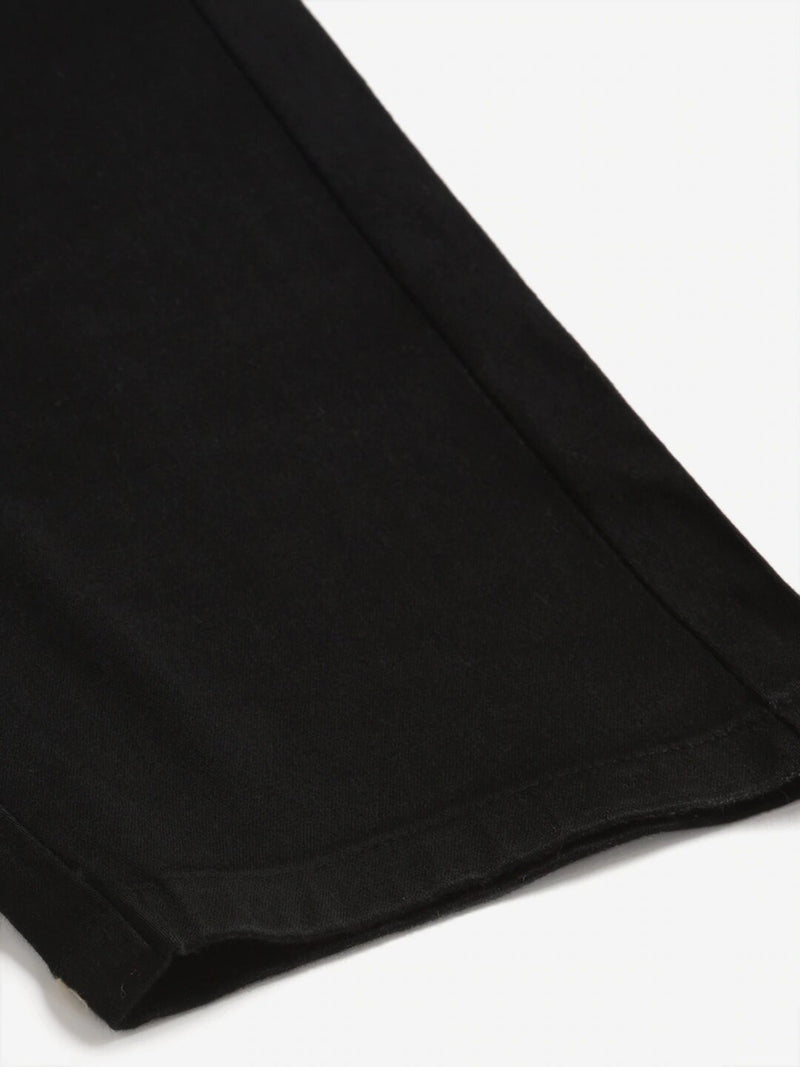 Men Black Smart Skinny Fit Solid Chinos