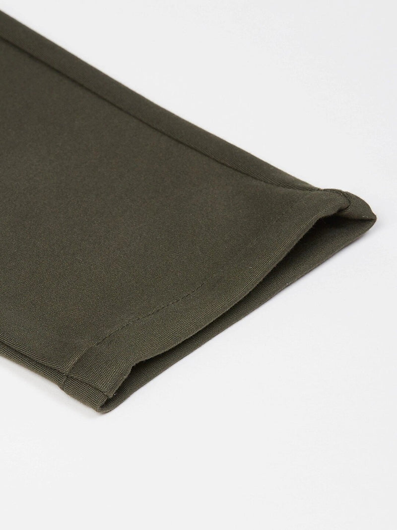 Olive Green: Wrinkle Free Stretchable Cropped Chinos