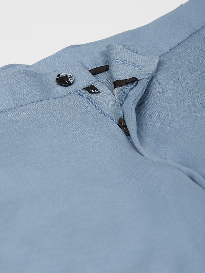 Blue: Wrinkle Free Strectable Smart Skinny Fit Solid Chinos