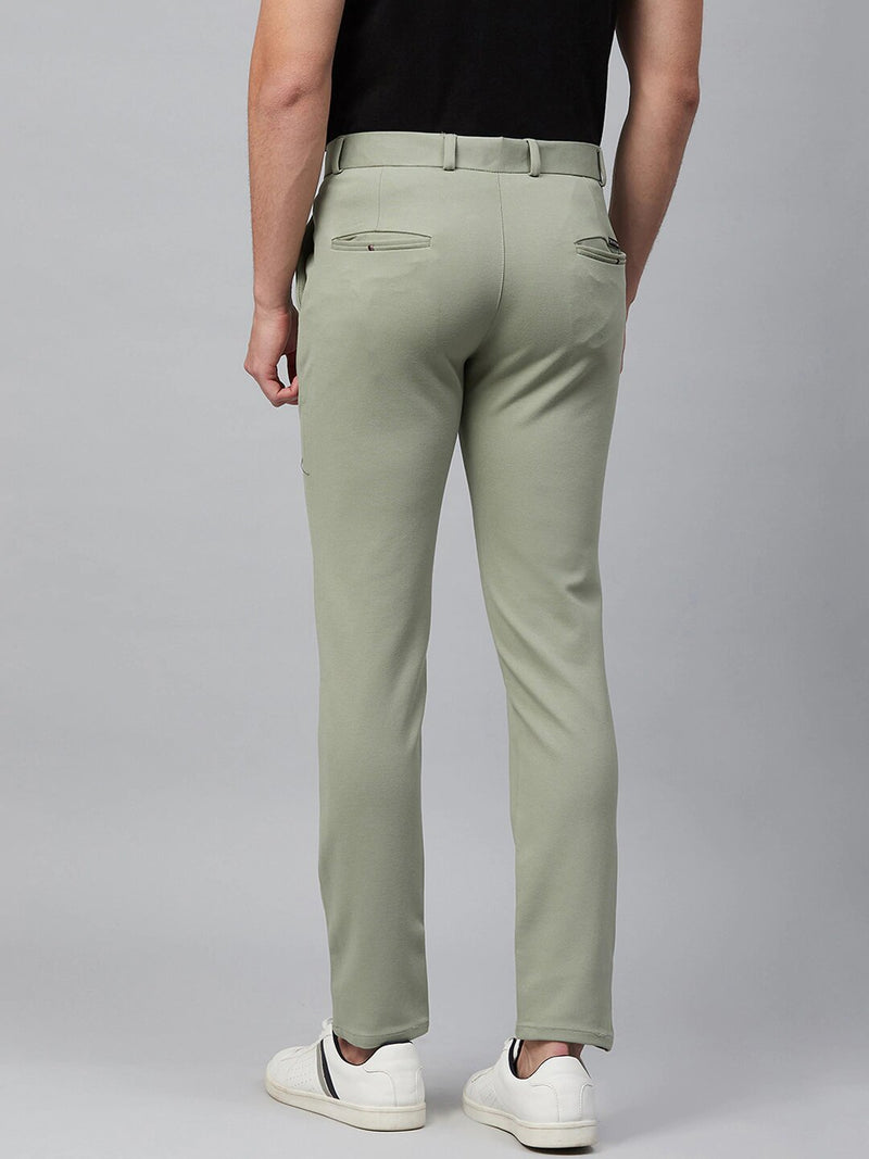Green: Smart Skinny Fit Solid Chinos