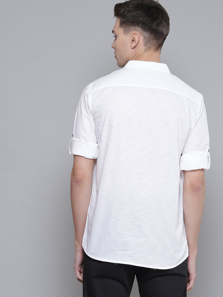 Men White Comfort Fit Kurta
